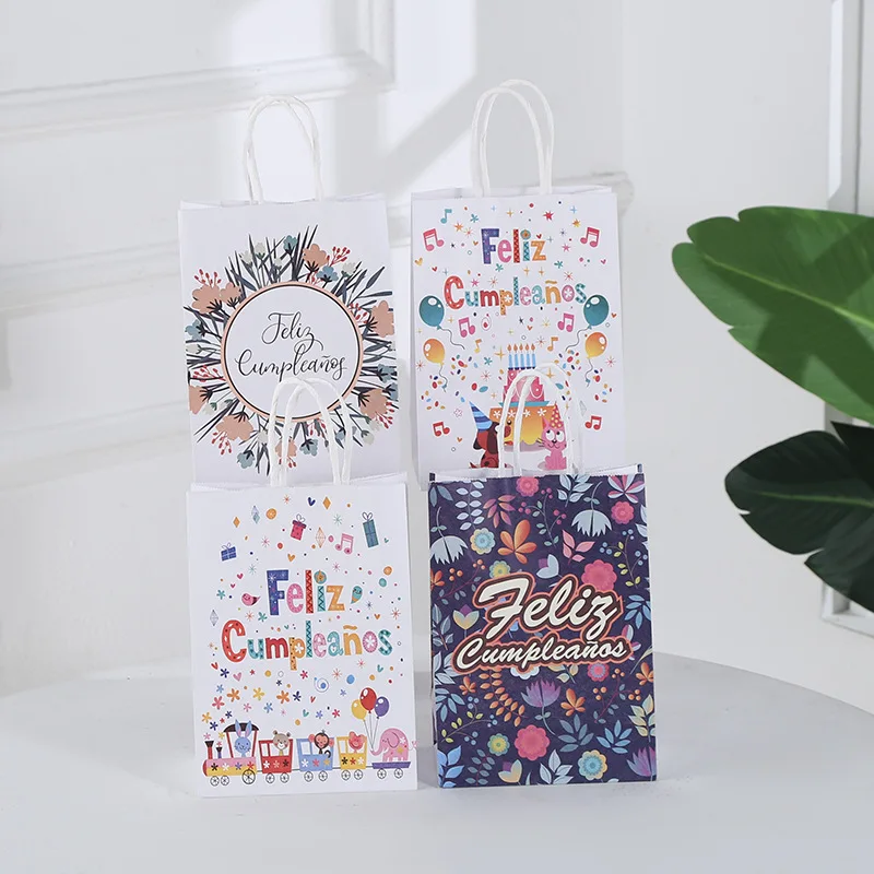 paper gift bag wholesale Spanish birthday gift bag candy packaging handbag