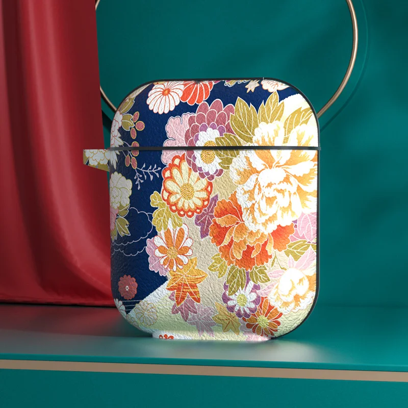 
2021 hottest Airpods Case Luxury Airpads Case for Airpods pro Grid Leather Case 