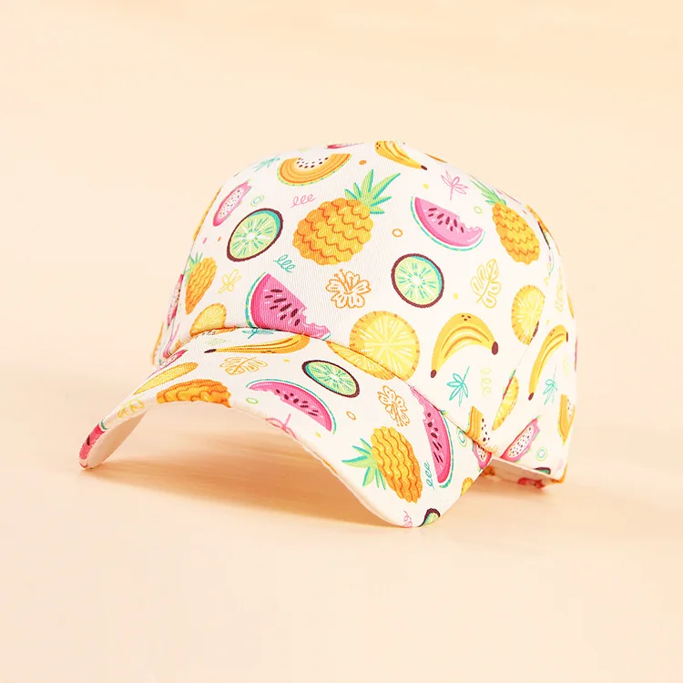Hot Selling Wholesale Children Anime Pattern Printing Peaked Cap Hat Sports Caps Hat Kids Cartoon Design Baseball Cap