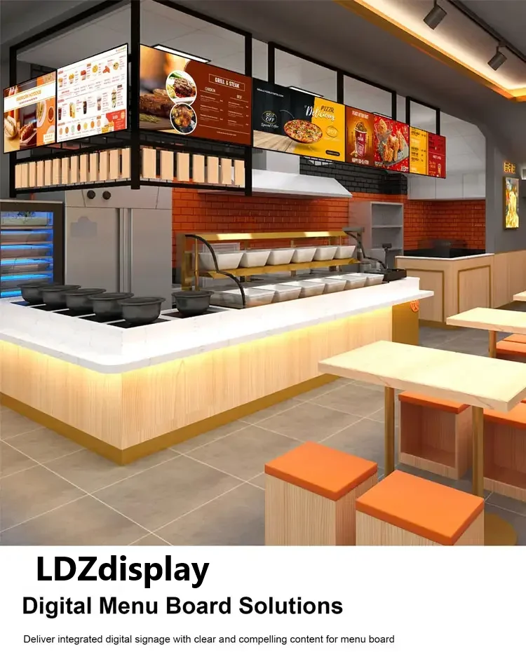 4k Hd Tablettes Menu Digital Display Screen Restaurant Hanging Digital Menu Board Displayer Lcd Digital Menu Board