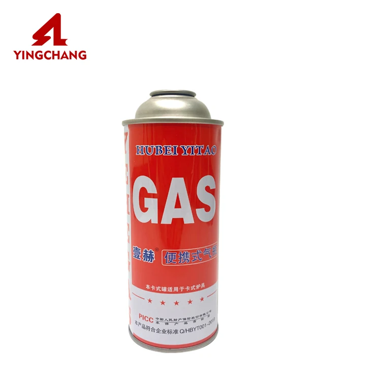 Hot sale product aerosol metal tin empty can 220g refillable 190g aerosol camping butane gas cartridge can
