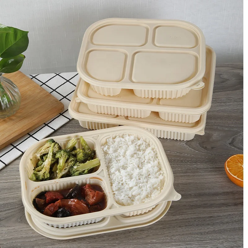 Corn Take Out Rectangle Container Disposable Cornstarch Tableware Corn Starch Biodegradable Food Boxes