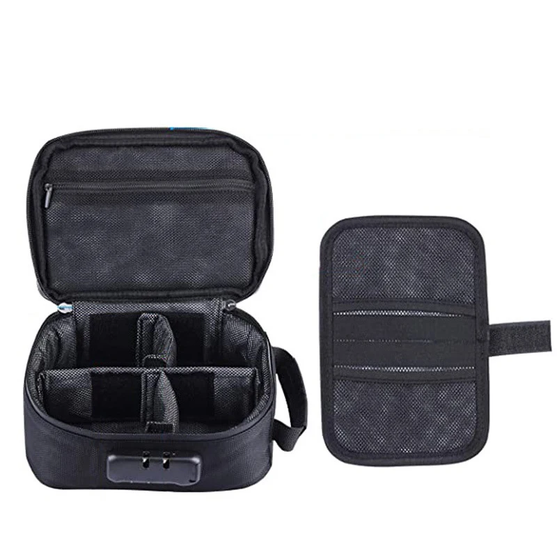 Waterproof Odorless Storage Bag Medicine Organizer Case with Lock Box Travel-Safe Smell Proof Container