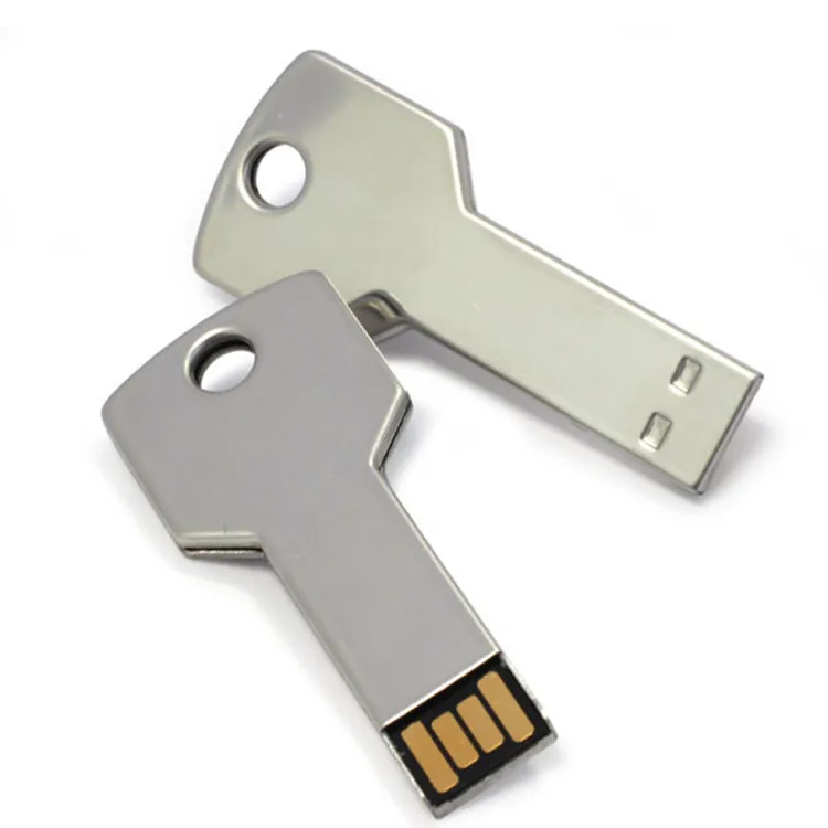 promotional gifts customized logo metal key shape USB flash drive
