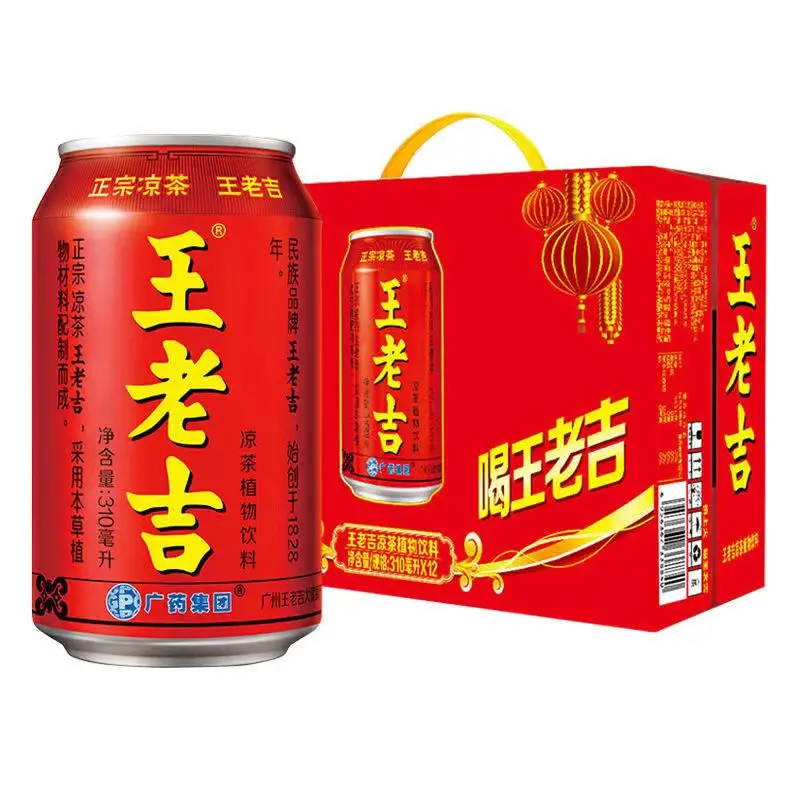 Wholesale Tea Drinks Wanglaoji Herbal Tea 310ml*24 cans wholesale beverage