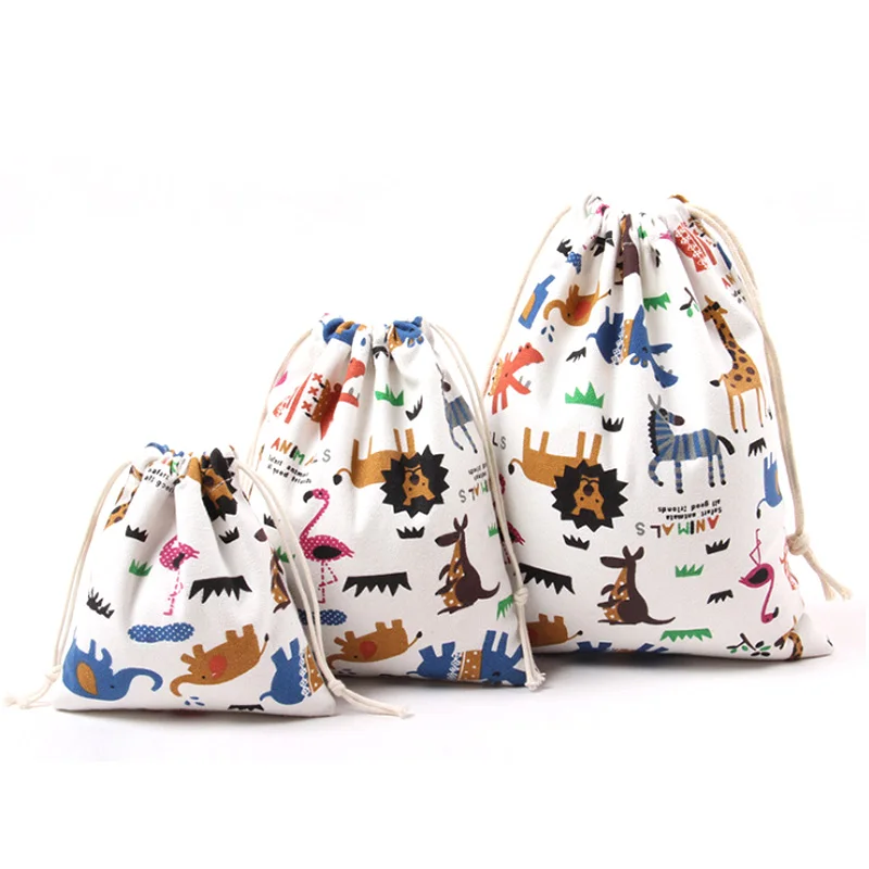 Персонализированный Рюкзак на шнурке, детская спортивная сумка-тоут с мультяшными персонажами и логотипом