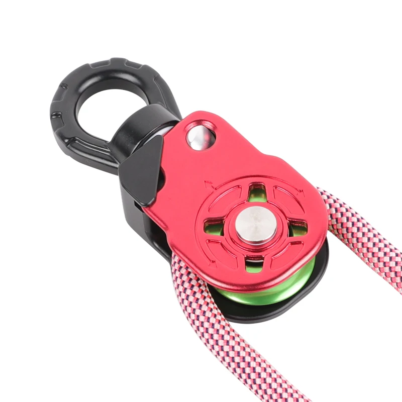 Climbing Aluminum-magnesium-zinc Alloy Universal Single Pulley for High-altitude Working