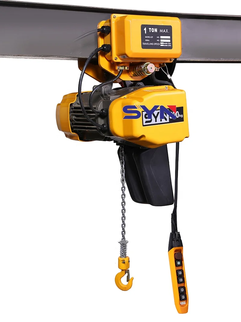 0.5t single chain Chain electric hoist 1 ton cheap hook chain Operation type electric hoist