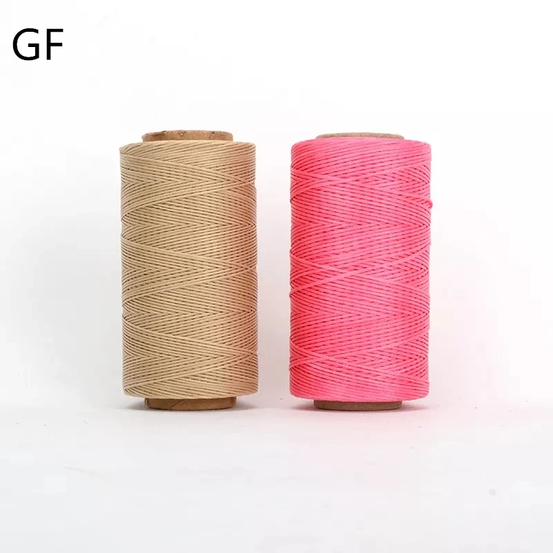 Best Price Waterproof 0.8mm/1.0mm Flat Waxed Sewing Thread Leather Wax Line For Hand Knitting Necklaces