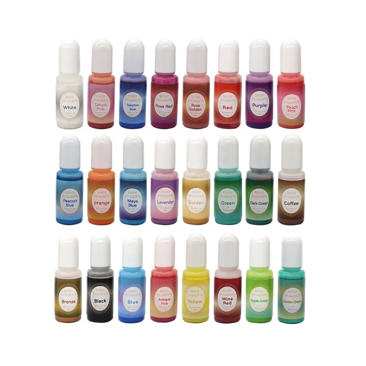 Wholesale High Gloss Odorless Easy Mix Arts and Crafts Natural Mica Plate Resin Pigment Liquid for resin