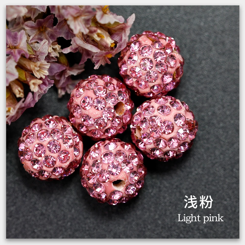 10mm loose beads clothing bags DIY accessories diamond inlaid clay