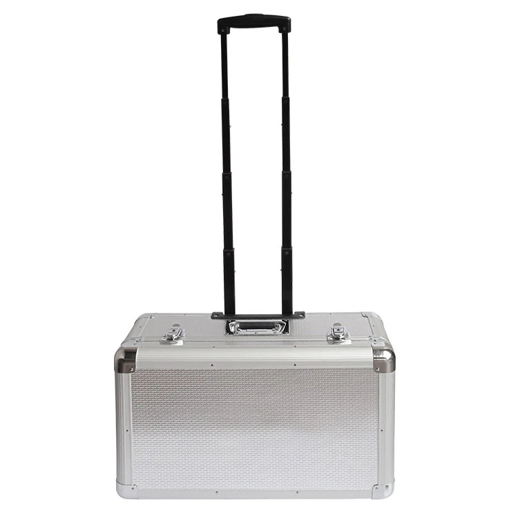 OEM office travel carry on barber aluminium suitcase with trolley