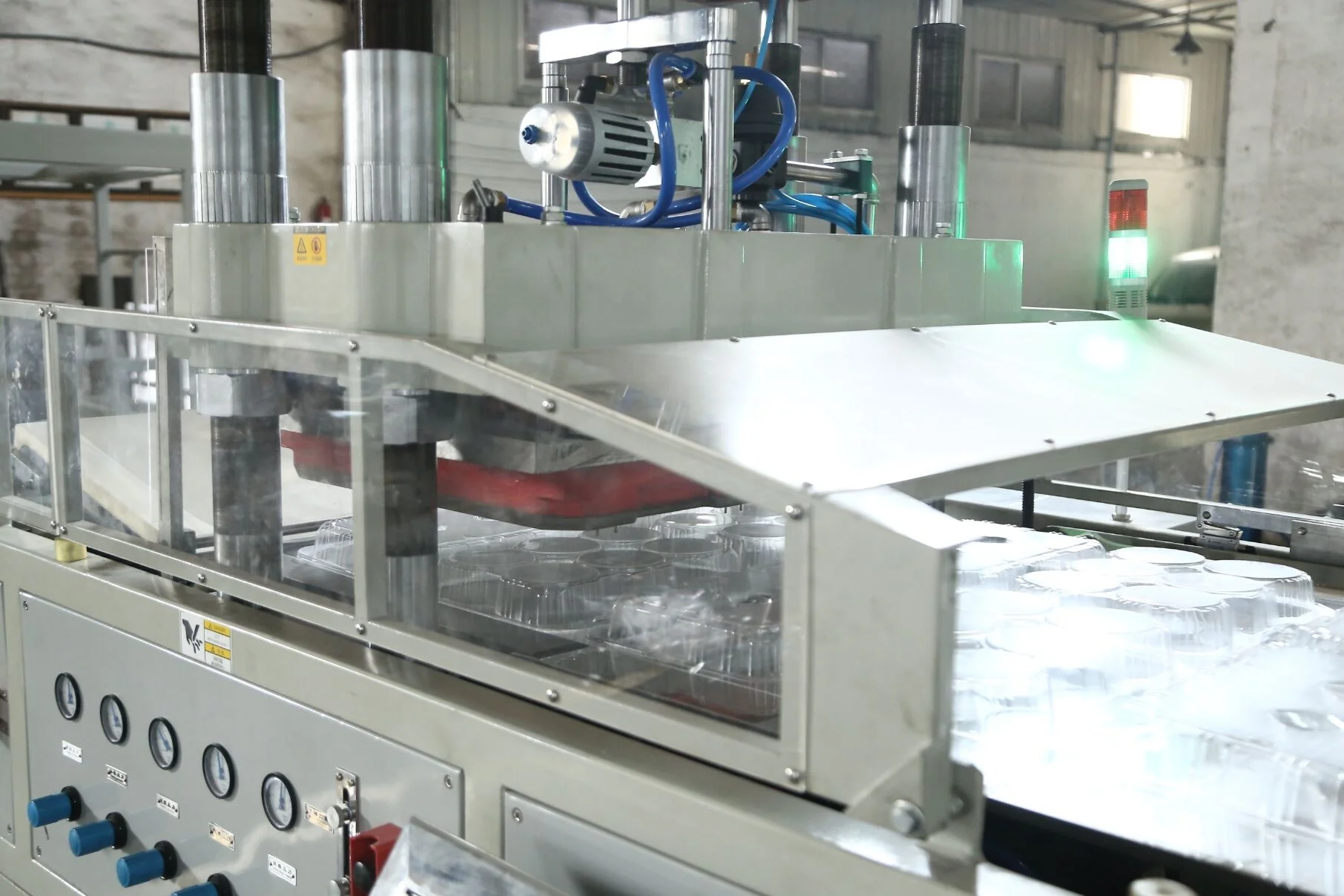 High speed automatic plastic thermoforming ops clear food box making machine