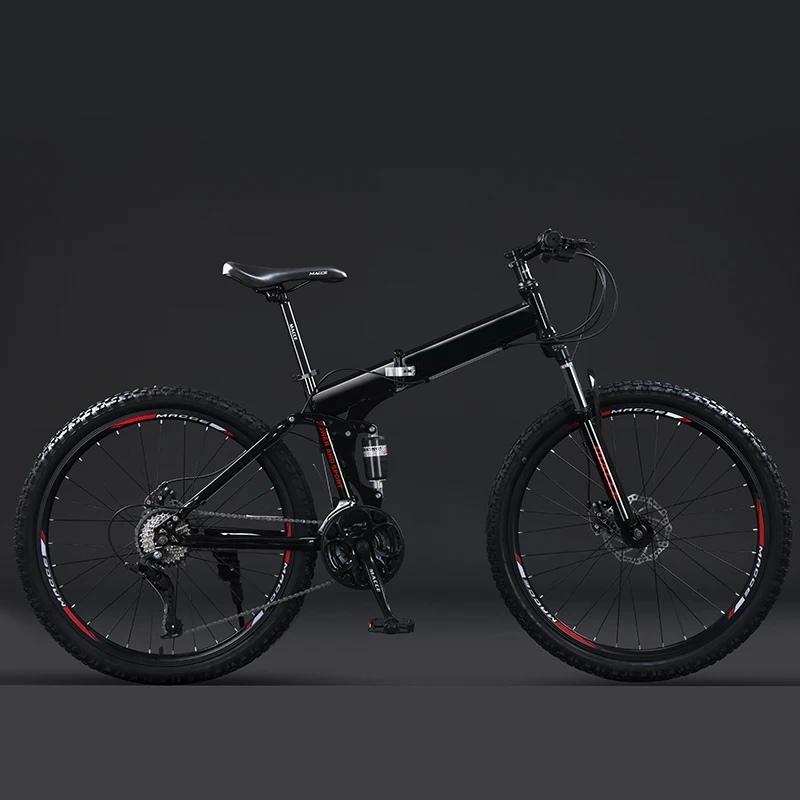 High quality 26 inch Wheel Size portable mountain bike 21 24 27 speed mtb bicycle steel folding bike for adults