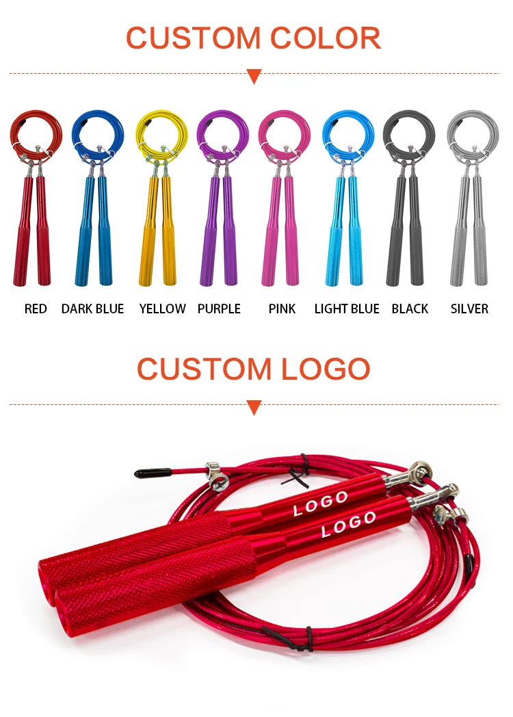 Factory source Bearing Skipping Rope Men Women Home Gym Exercise Fitness Karate Boxing Training Workout Steel Jump Rope