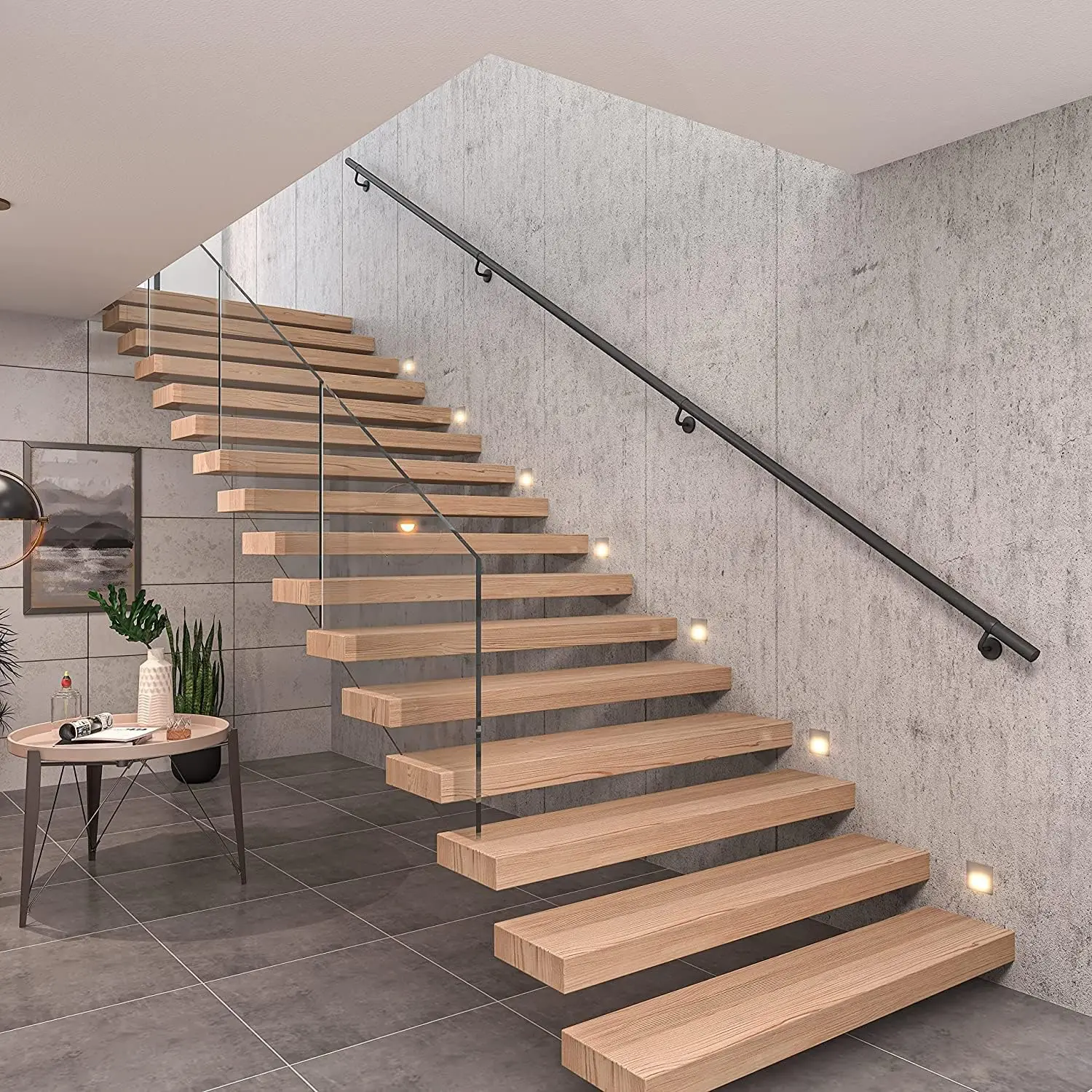 Spigot 2205 steel handrails with tempered glass fence panel for swimming pool frameless glass handrail black steel