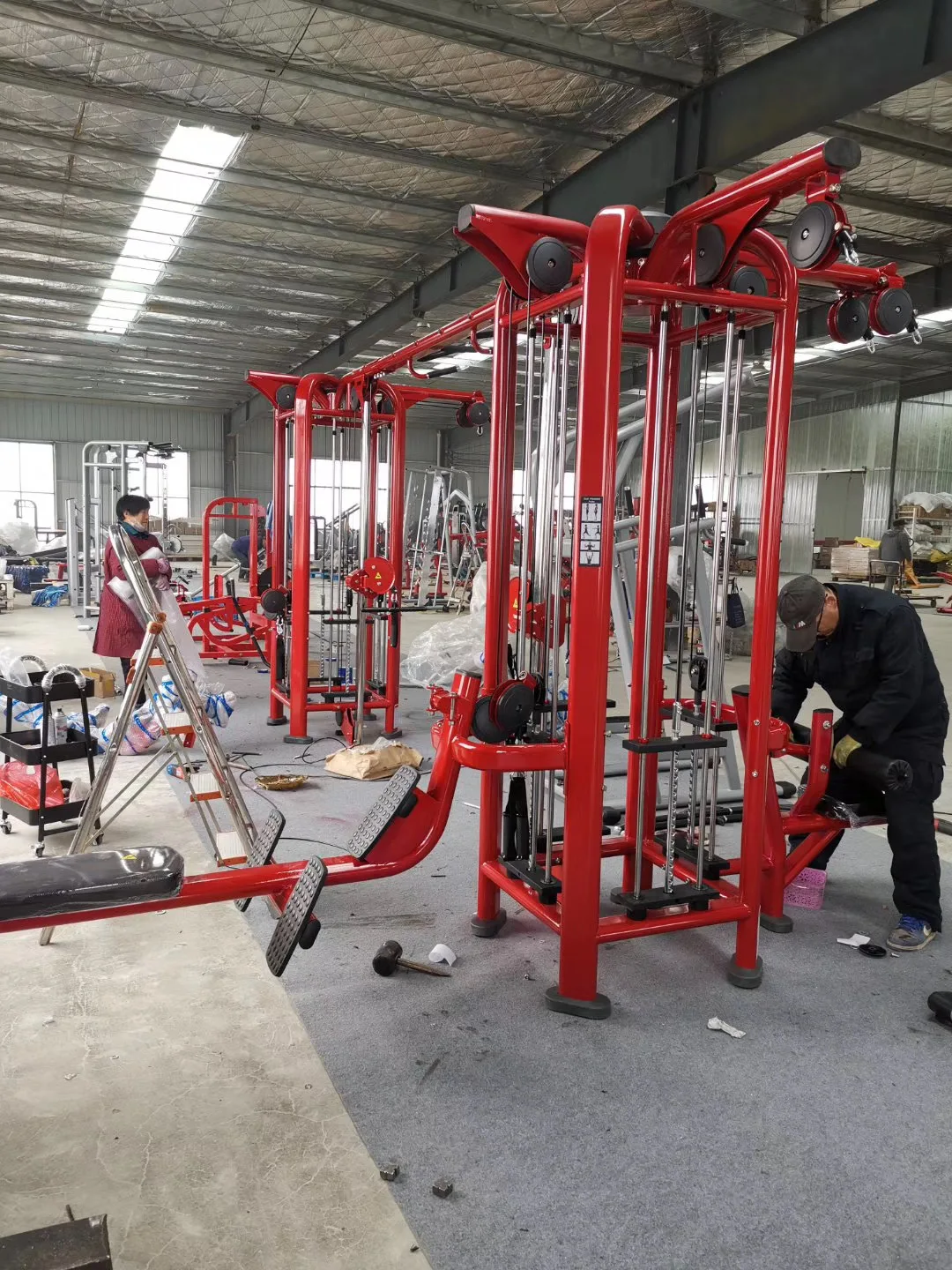 Multifunction muscle trainer machine  5 Station Multi Jungle gym fitness equipment for bodybuilding