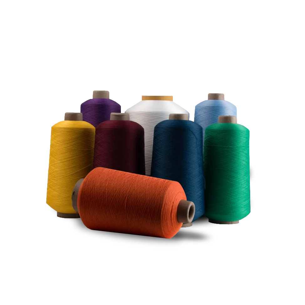 Imitation nylon yarn 100% polyester high stretch hank dyed yarn DTY75D/2 for knitting elastic band