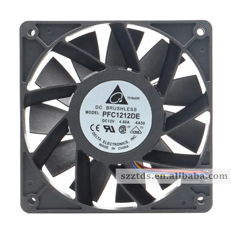 New and original Delta PFC1212DE 120mm fan 4Pin PWM 12038 high speed 12v 4.8a 12X12X3.8cm 12cm Axial Flow cooling fans