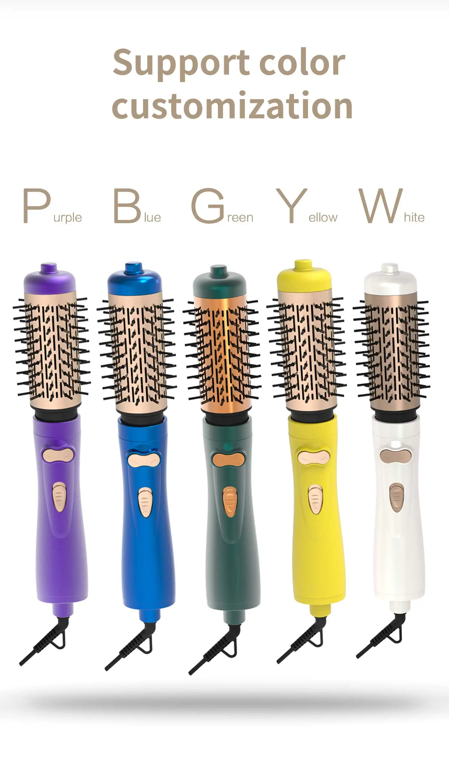 Profession Hot air Comb Hair Dryer Brush 3 in 1 Hair Dryer Comb Automatically Rotates 3 in 1