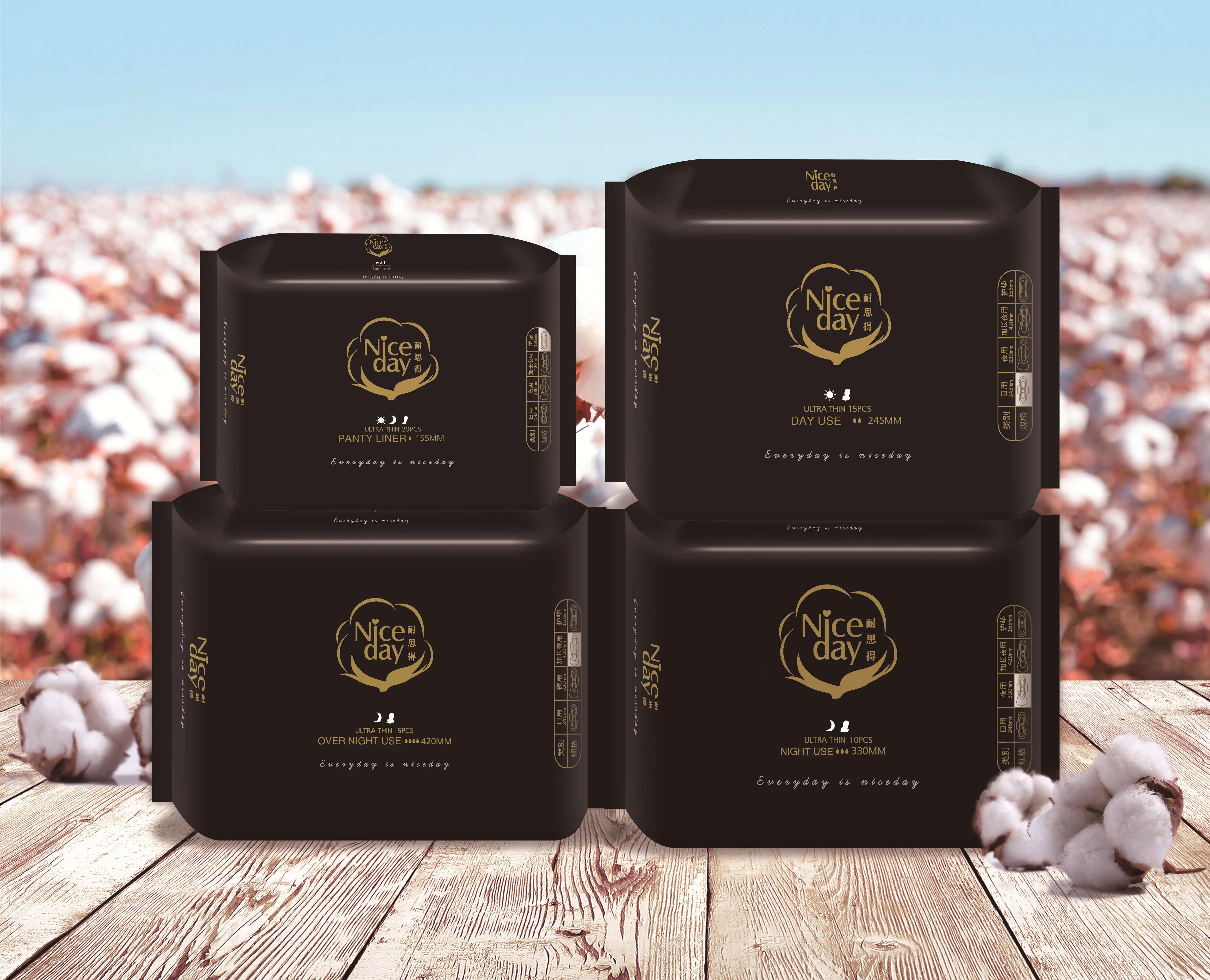 Sanitary Pads for Women Lady Care Female Napkins Best Selling Hygiene Products Cotton Disposable Day Breathable Regular Winged