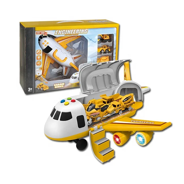 
New Product Educational For Kids Electric Friction Diecast Engineering Car Airplane Toys 