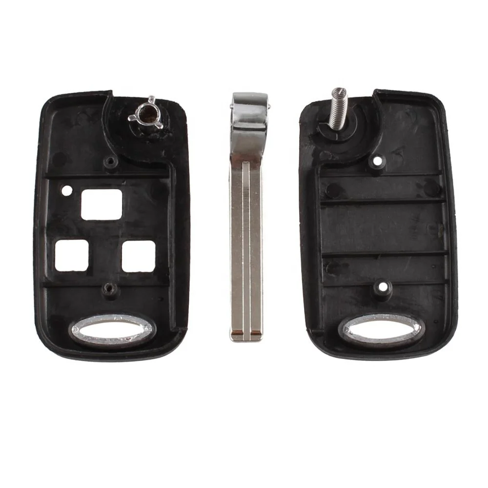3 Buttons Flip Folding Car Remote Key Case Fob Cover Shell For Lexus