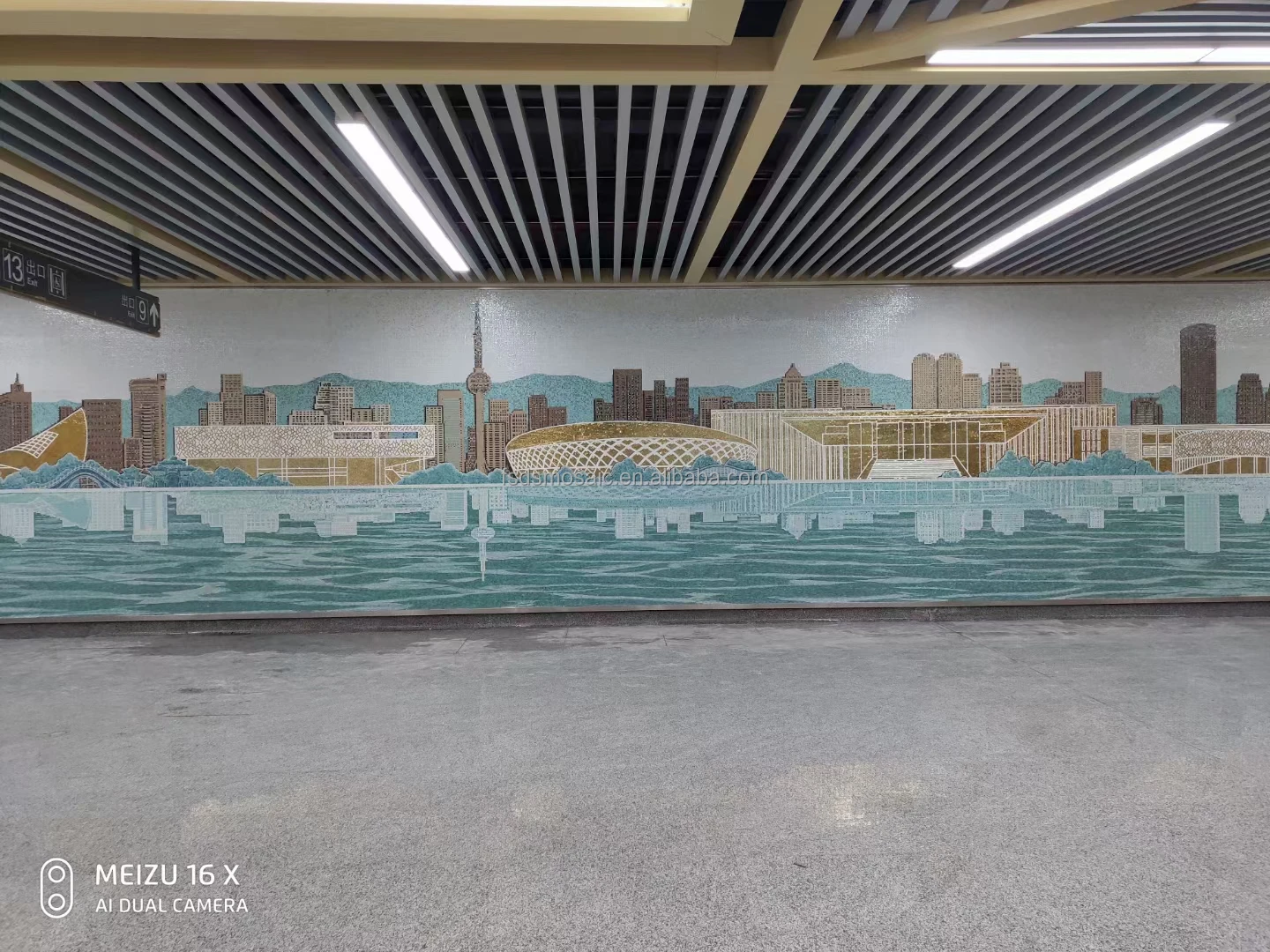 Custom flower landscape bird handmade picture pattern full glass art mural mosaic tile for wall decoration