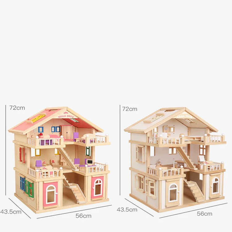 Лидер продаж ролевая игра 3 слоя деревянный кукольный домик игрушка для девочек