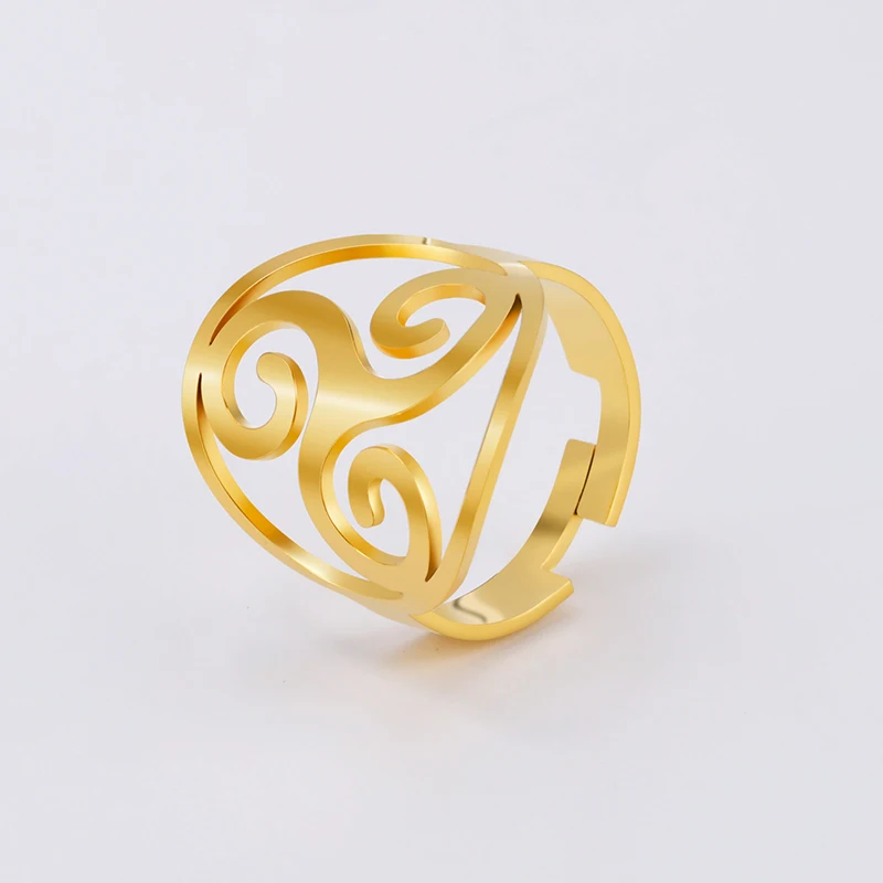 Кельтский Узел из нержавеющей стали позолоченное кольцо кельтский узел викингов амулет очаровательные ювелирные изделия античный для женщин и мужчин
