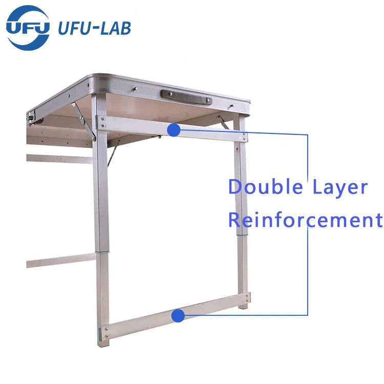 UFU Outdoor Folding Chairs And Table Set With High Density Fireproof Board And Aluminum Alloy Double Pole Support