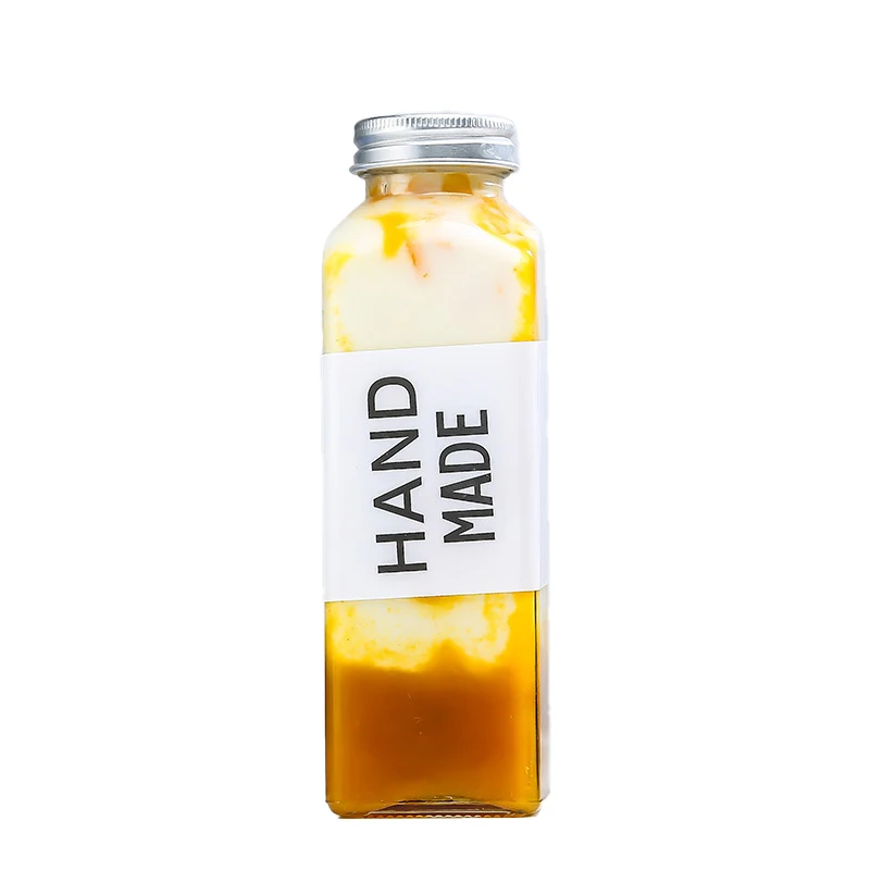 500ml Empty Juice Milk Beverage Glass Bottles Kombucha Glass bottle with Screw Aluminium Cap
