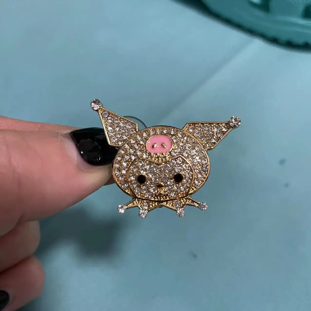 Wholesale Diy Popular Gold and silver Metal With Diamonds Croc Shoe Decoration Accessories For sanrio accessories croc  Charms