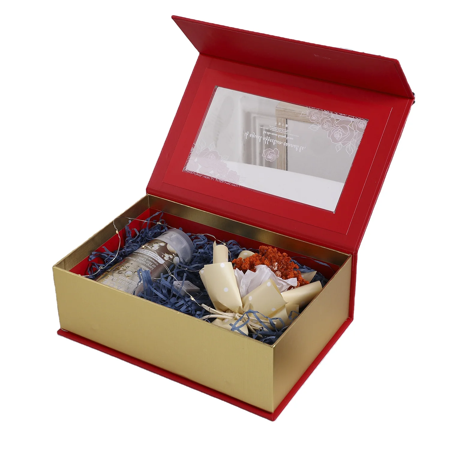 Customized printed logo unique luxury foldable Christmas wig muffin cake chocolate cookie packaging magnetic gift paper boxes