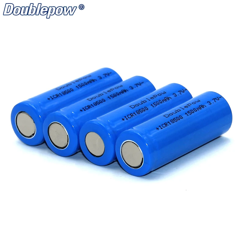 ICR 18500 3.7V 1500mAh Premium Li-ion Rechargeable Battery for Home Appliances Outdoor Solar Spotlight Pathway Light