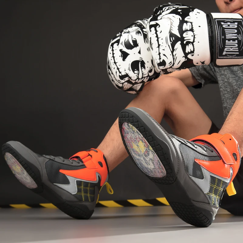 Wrestling Sneakers Customized Logo Breathable Fitness Gym Wrestling Boxing Shoes