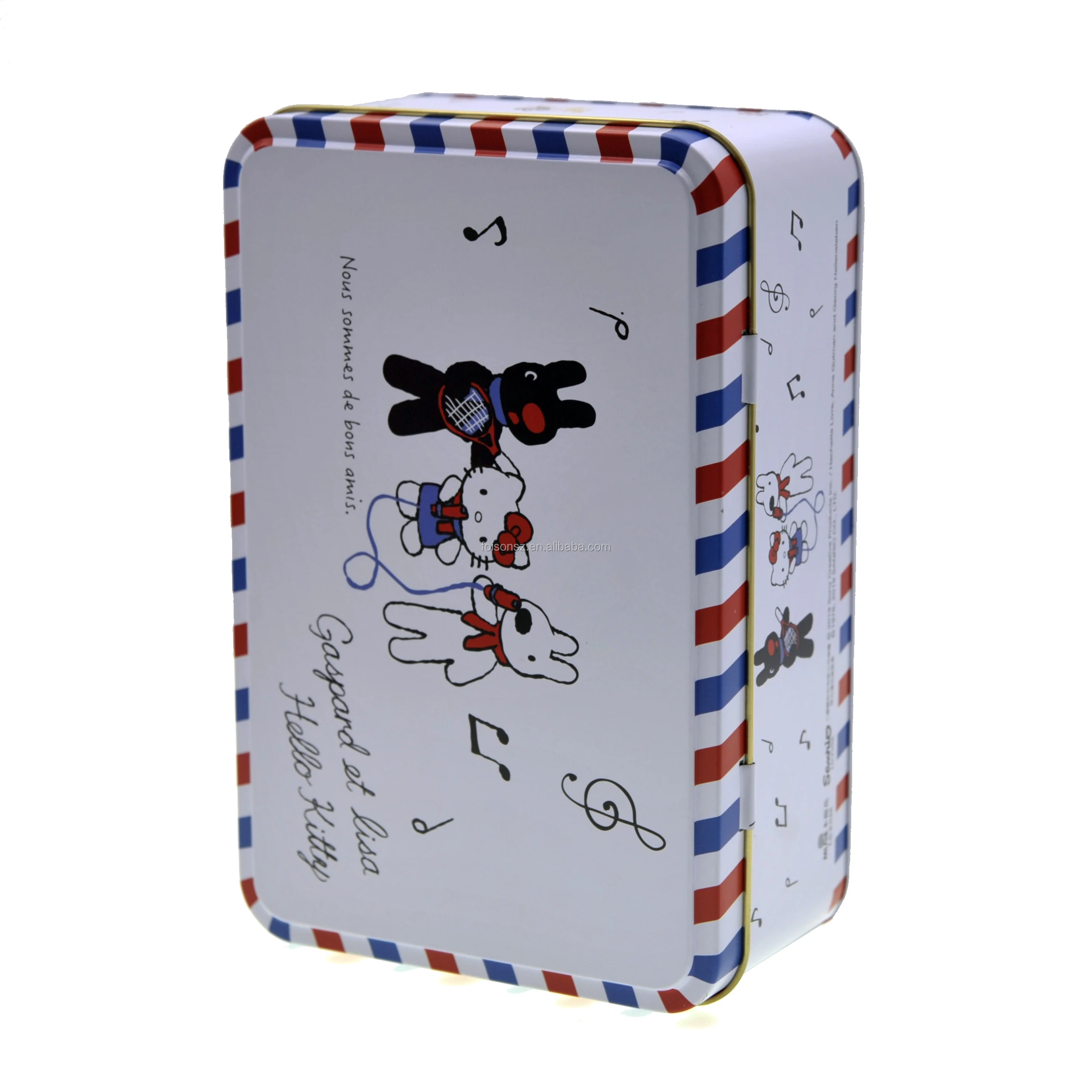 Контейнер для упаковки пищевых продуктов, Металлическая Прямоугольная форма, пустая жестяная коробка для тортов