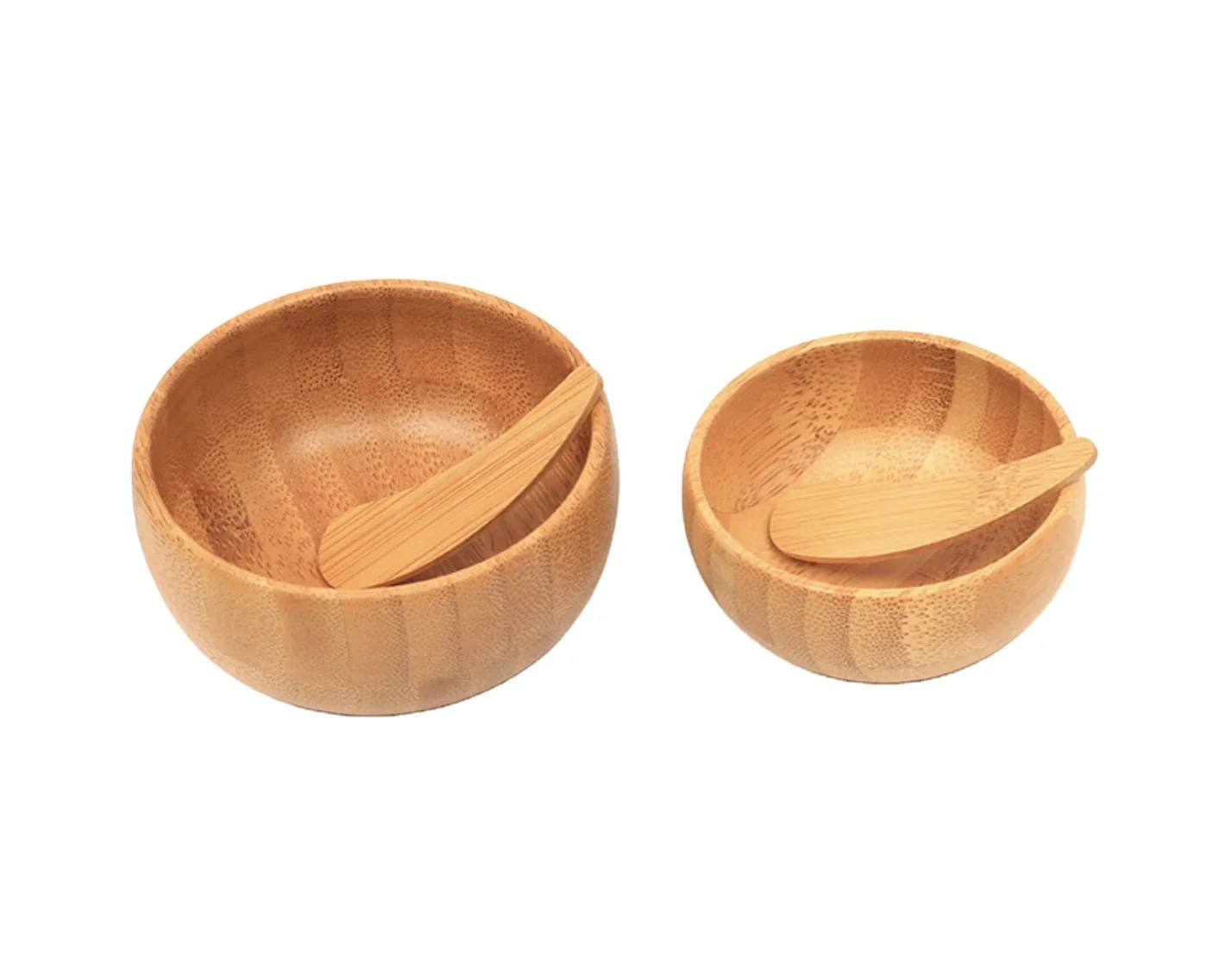 Organic Bamboo Bowl And Spoon Set
