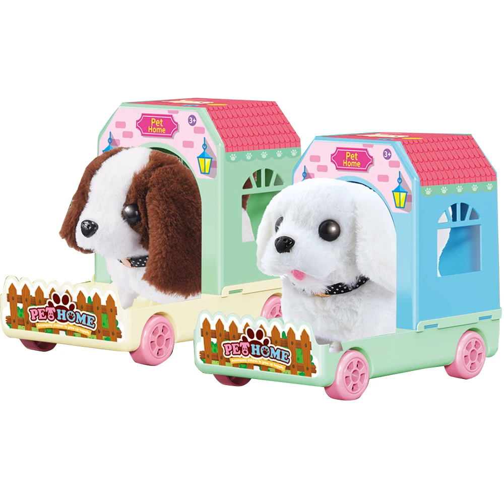 Hot Sale Plush Golden Retriever Toy Interactive Realistic Walking Puppy Electronic Stuffed Animals Pretend Play Toy Set