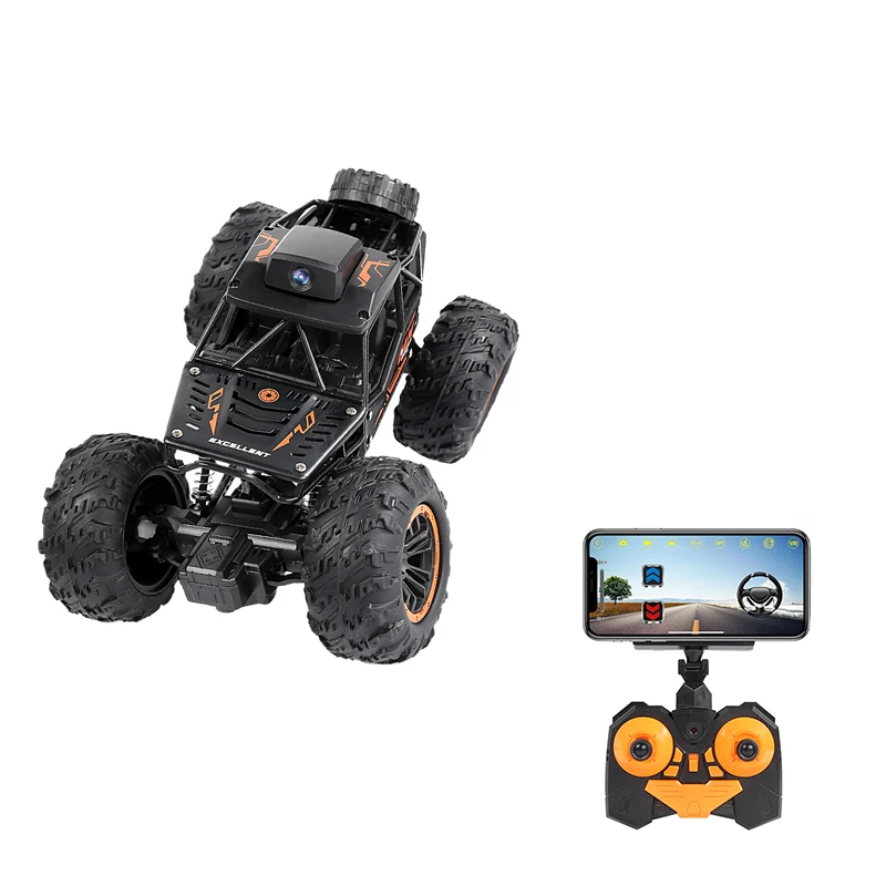 Rc Car With HD 720P WIFI FPV Camera Machine On Remote Control Stunt 1:18 2.4G SUV Radio control Climbing Toys For Kids on a Sign