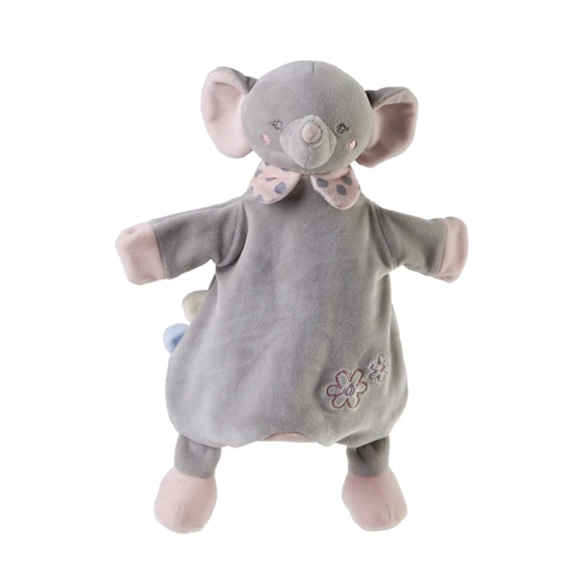 Wholesale lovely new design rabbit deer lion teether plush toy soft doll baby toy stuffed plush toy animal