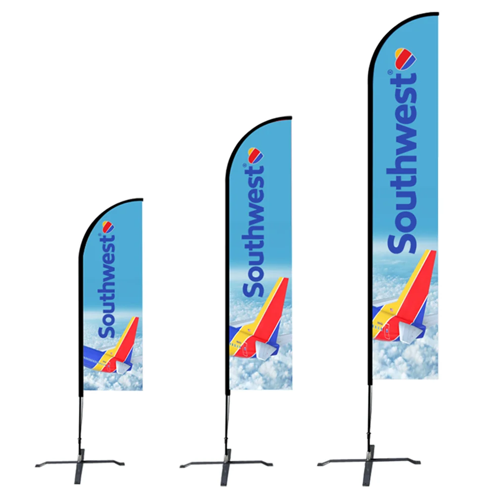 Hot-selling Products Promotion Outdoor Advertising Commercial Beach Flags For Sale  Feather Flag Banners