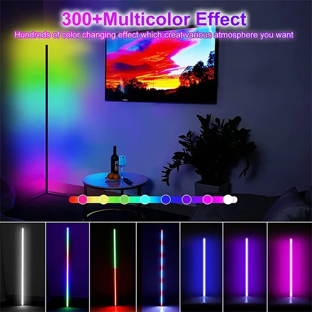 New Product Modern Remote APP Controlled Nordic Decorative Standing rgb floor lamp Interior For Bedroom