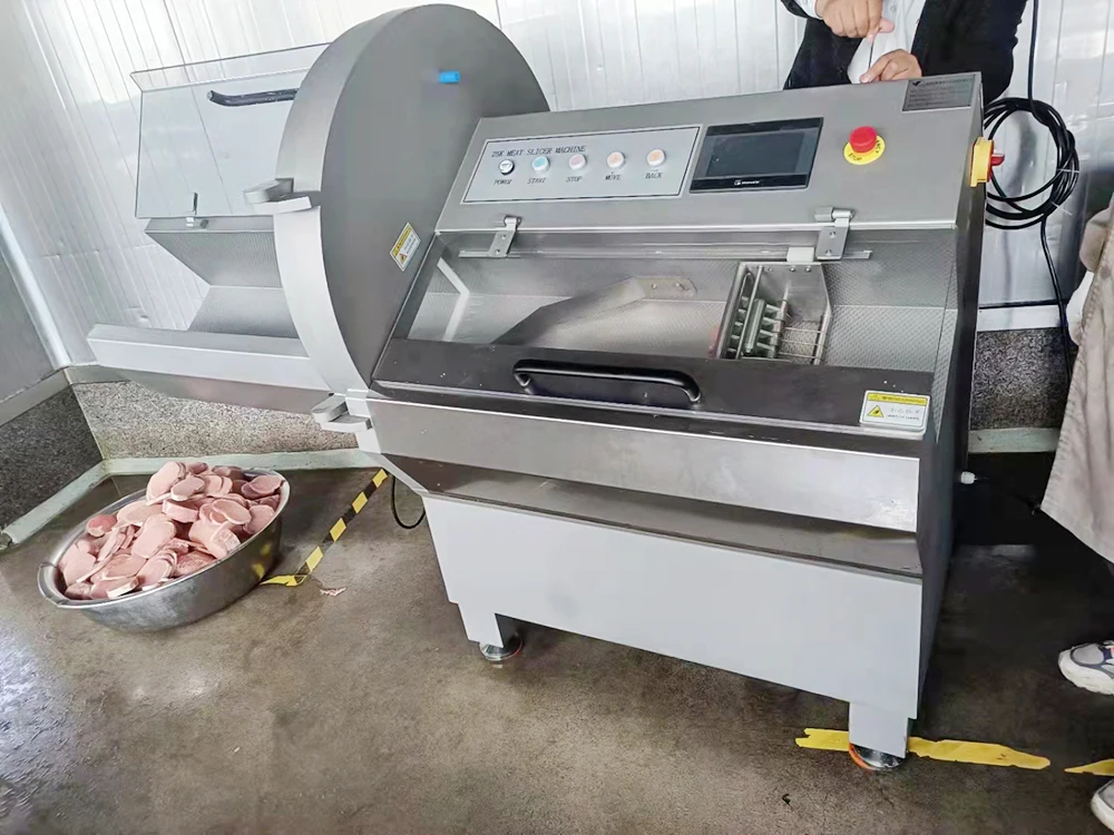 Youdo machinery Automatic meat cutter machine for Pork ribs fresh sliced meat steak frozen meat
