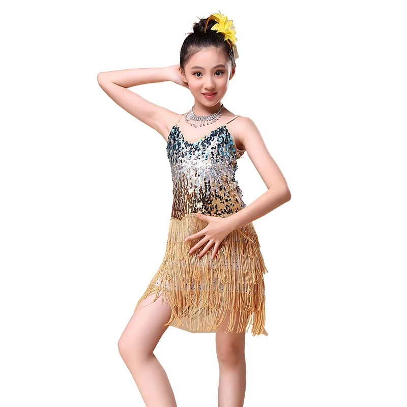Wholesale latin dance dress clothes ballroom dress kids dance costume girl 16 15 latin dress children dance wear free shipping (60467505188)