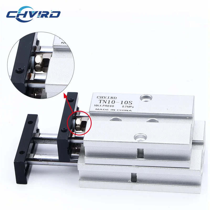 China factory price of  TN /TDA Series double rod pneumatic cylinder with magnetic