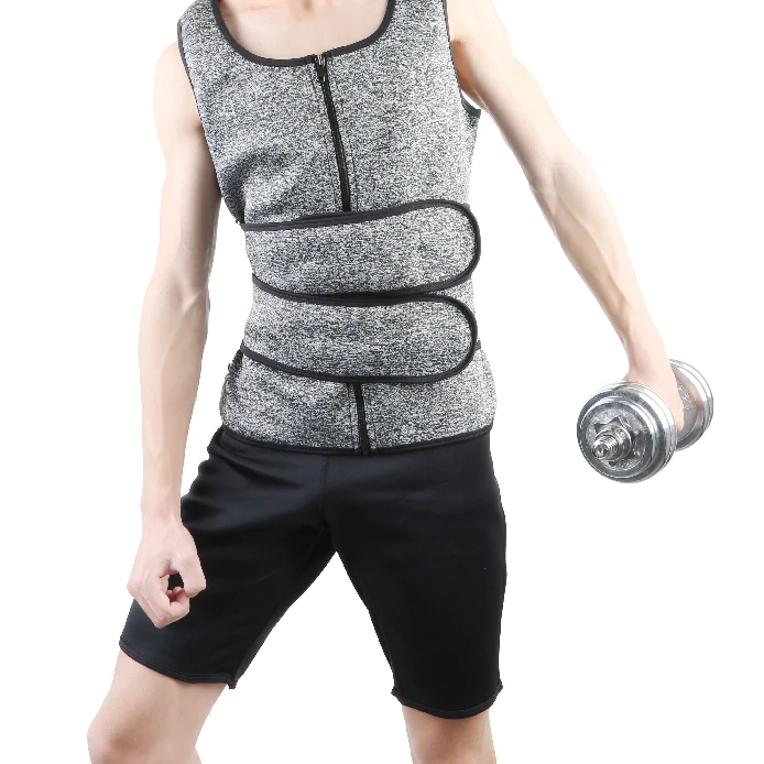 Men Neoprene Zipper Corset Trainer Vest Men Corset Body Shaper Shapewear Sweat Rubber Corset