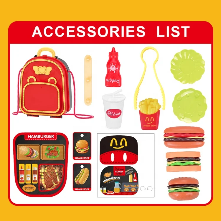 2 в 1 милые животные сумка профиль упвх серии кухонный игровой набор гамбургер pet Детский Набор доктора