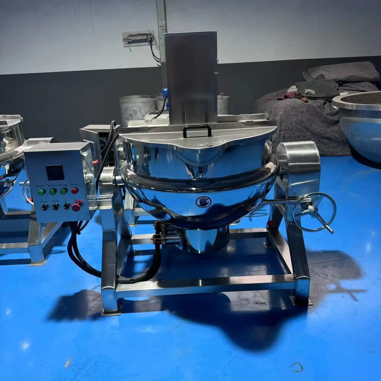 processing small jam rice robot stir fry auto mixer making oil cook automatic cooking machine