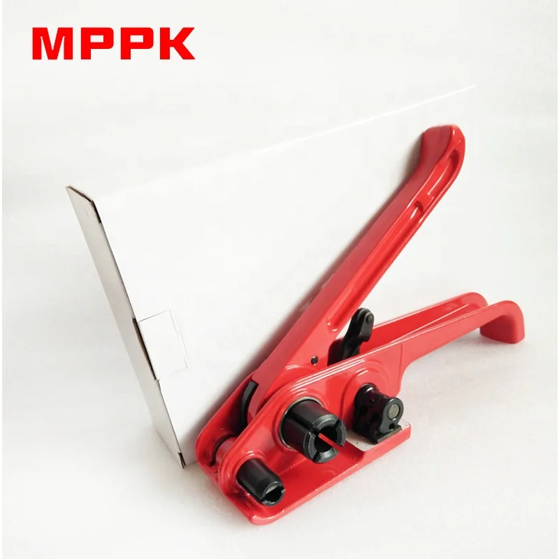 Hardware MPPK H19 Small Red Hand Manual 13 - 19mm PP PET Plastic Tensioner Strapping Tool